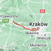 Mapa Rajd Rowerowy Kraków - Trzebinia 2012